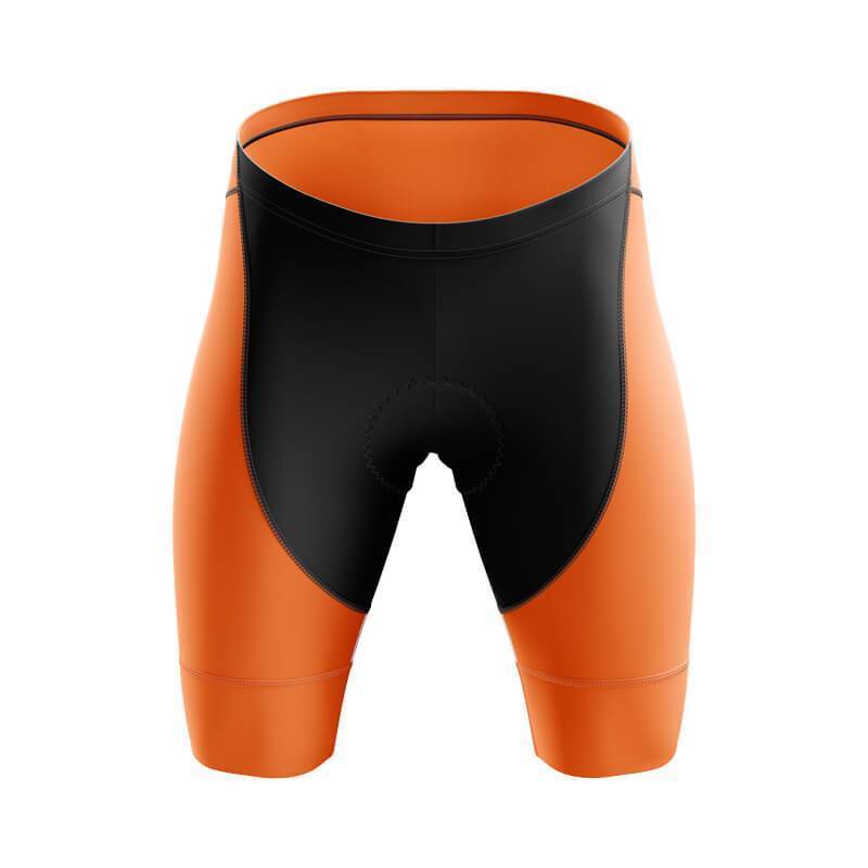 Orange Men's Gel Padded Cycling Shorts
