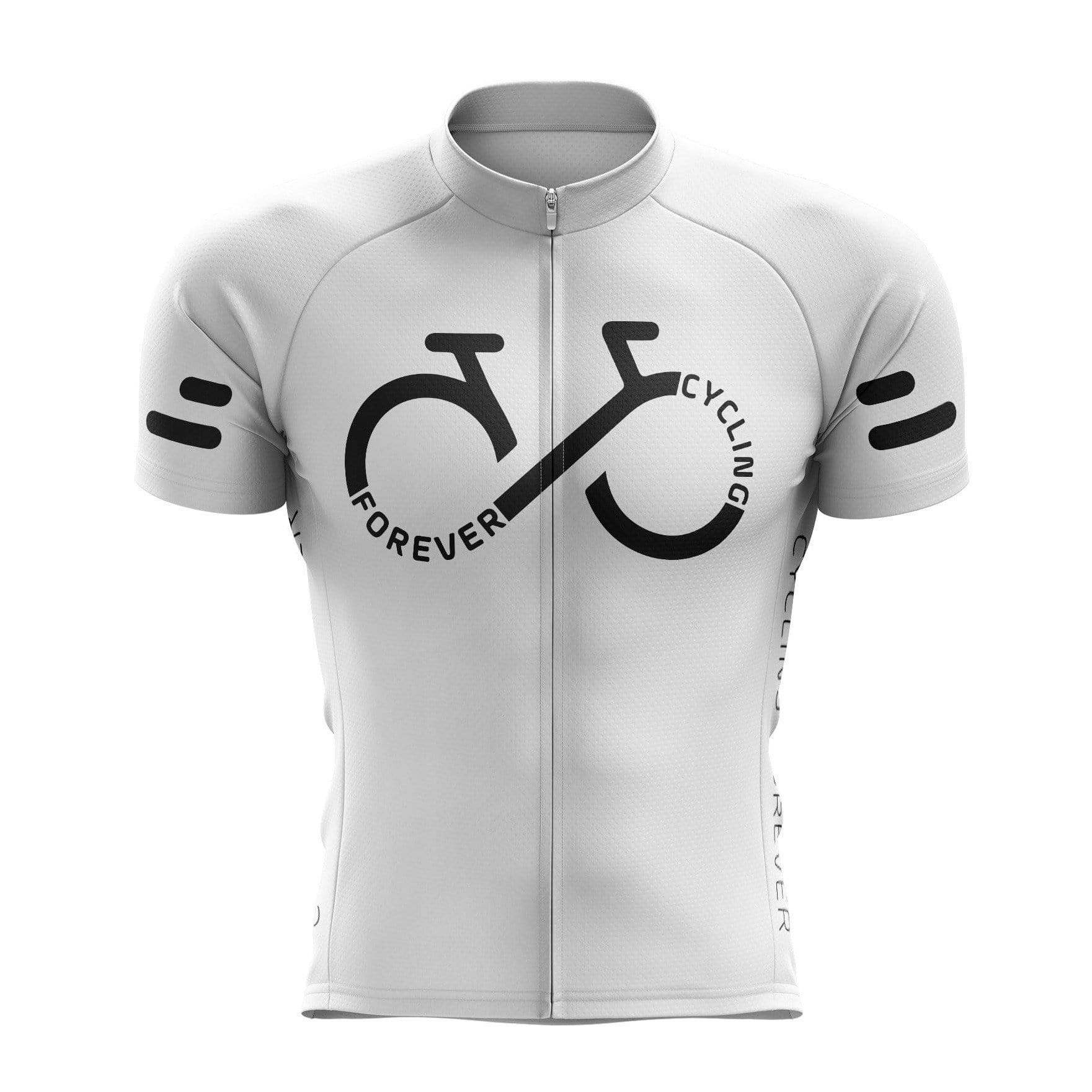 Mens Cycling Jersey Short Sleeve White