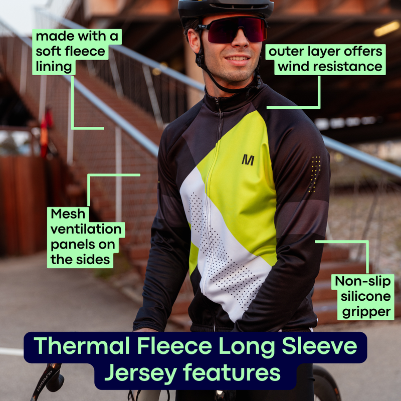 thermal long sleeve cycling jersey