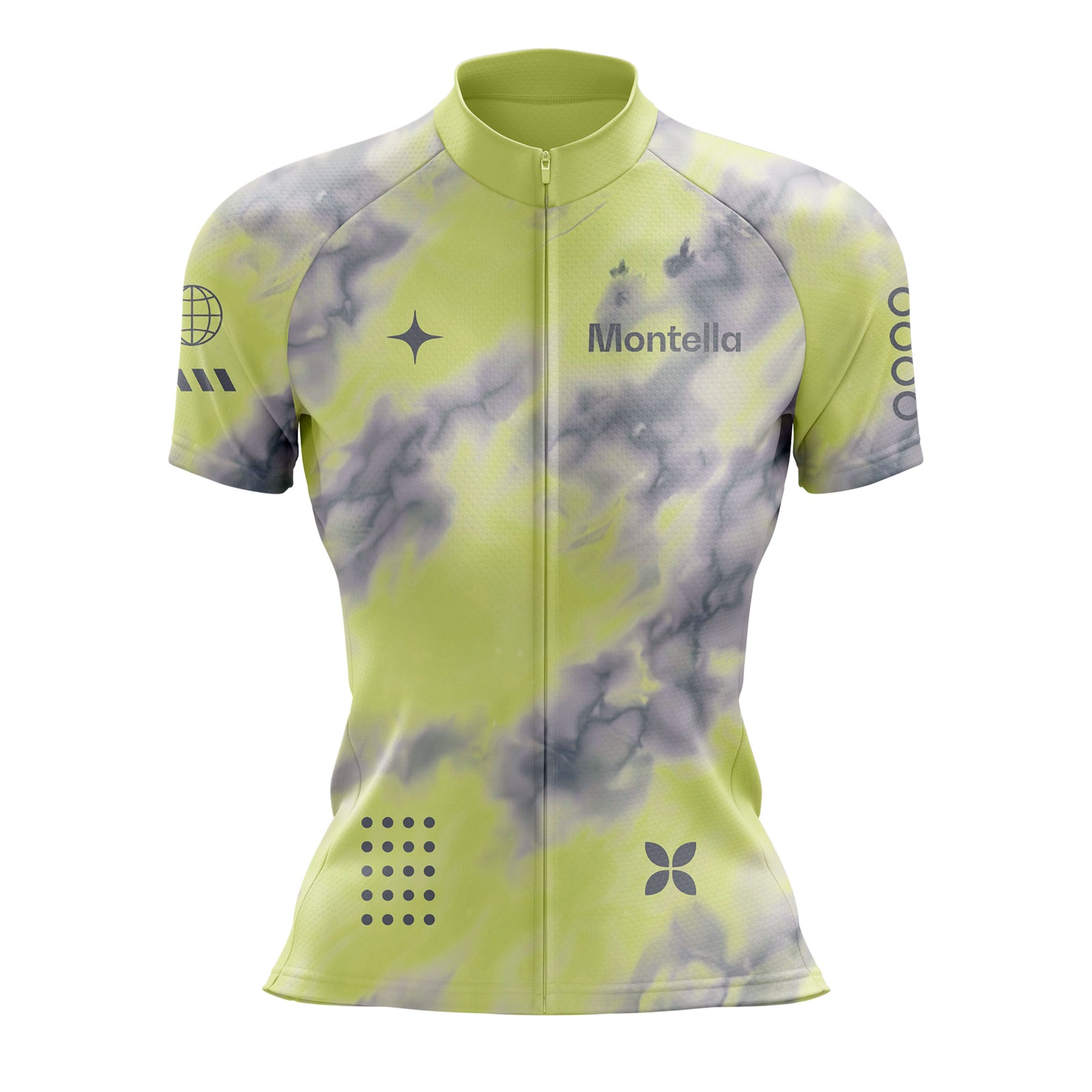 Women's Yellow Galaxy Cycling Jersey