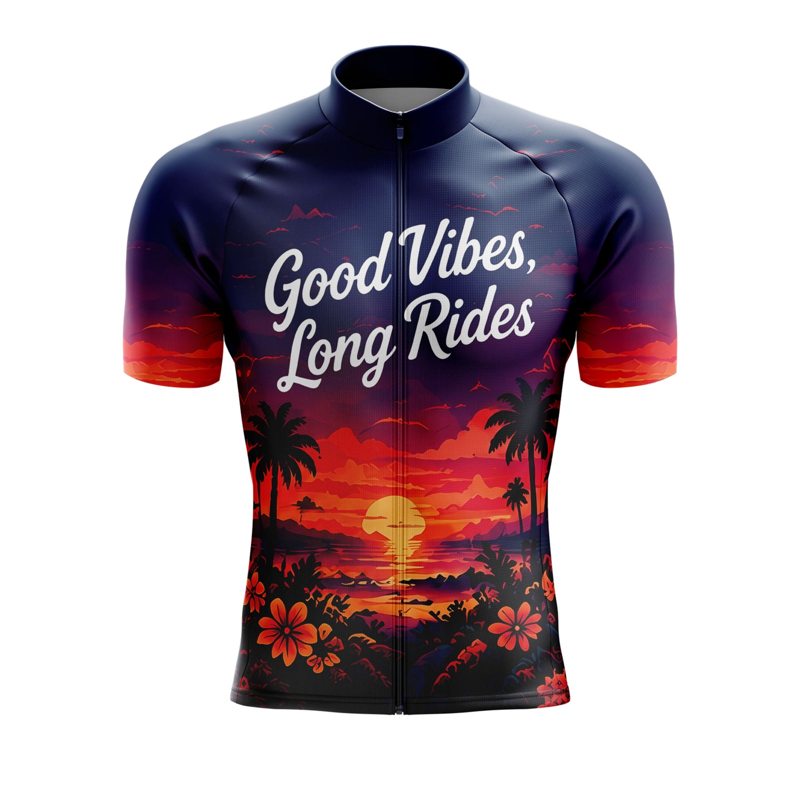 Jersey de ciclismo azul del lado de los hombres