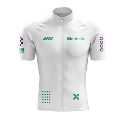 Jersey de ciclismo azul del lado de los hombres