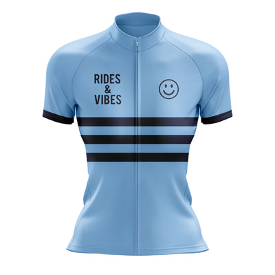 Women's Rides & Vibes Cycling Jersey or Shorts - Light Blue