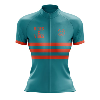 Women's Rides & Vibes Cycling Jersey - Teal