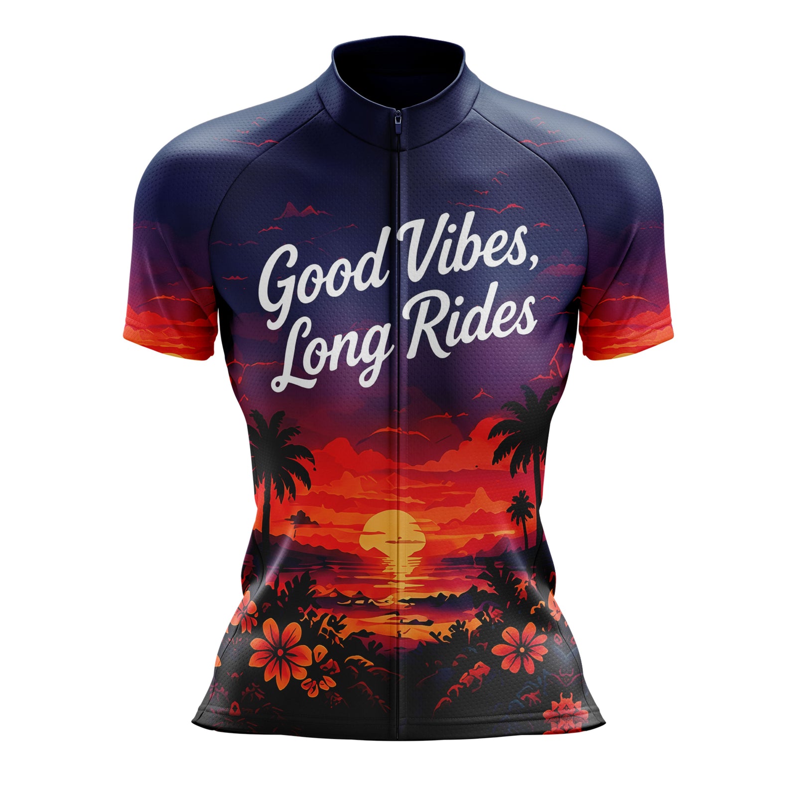 Jersey de ciclismo de gradiente rosado de mujeres