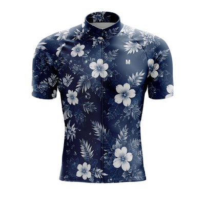 Jersey de ciclismo azul del lado de los hombres