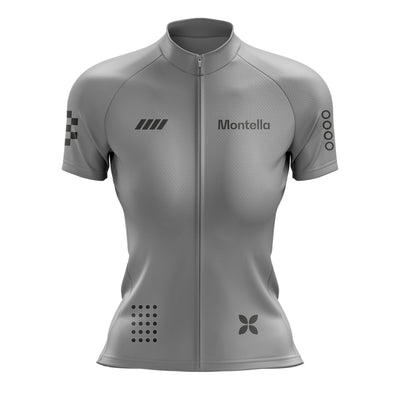 Jersey de ciclismo de gradiente rosado de mujeres