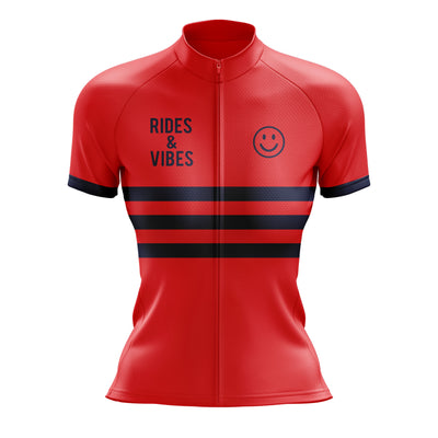 Women's Rides & Vibes Cycling Jersey - Red