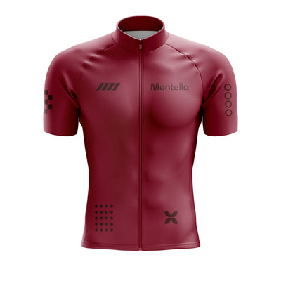 Men's Burgundy Cycling Jersey or Bib Shorts