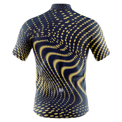 Jersey de ciclismo azul del lado de los hombres
