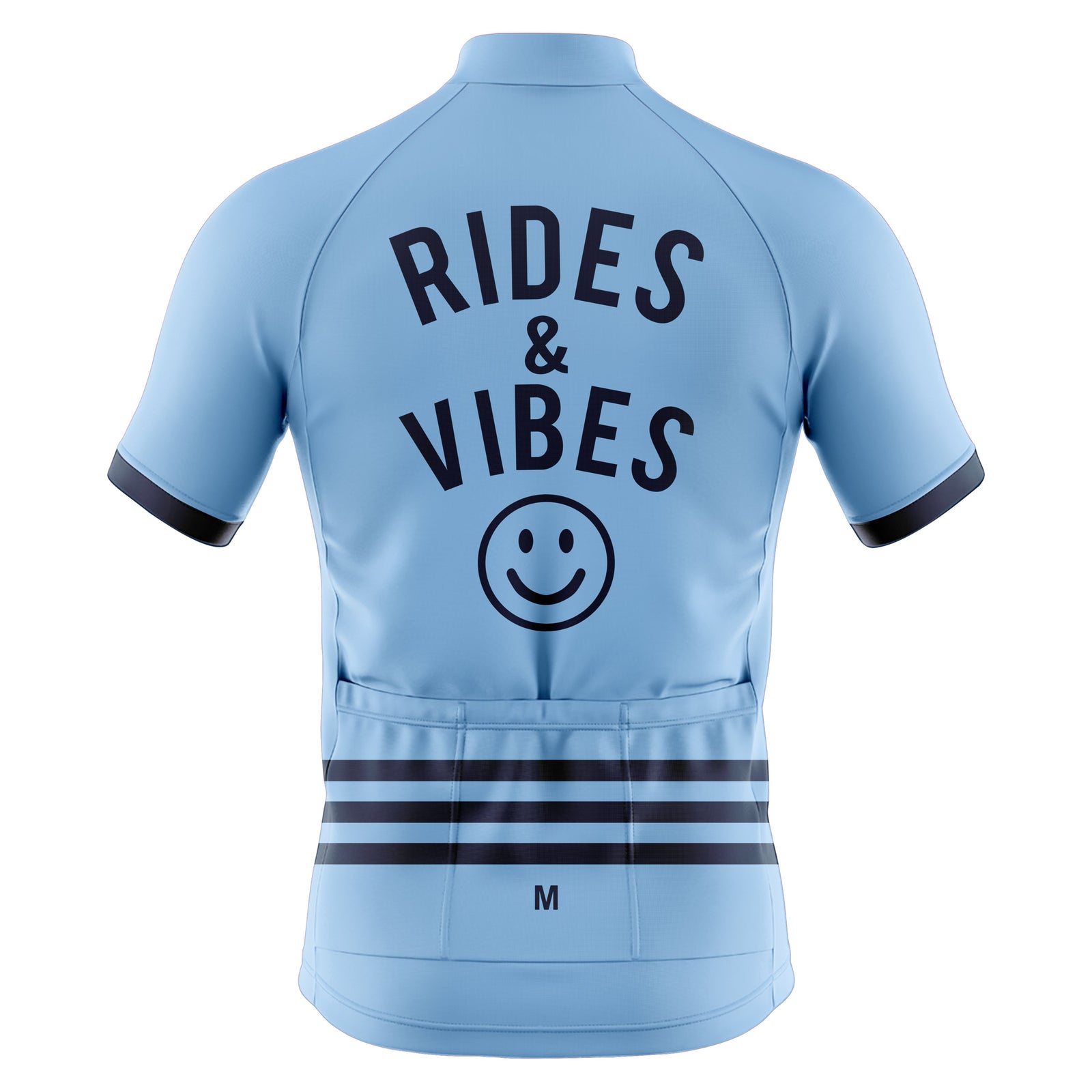 Men's Rides & Vibes Cycling Jersey - Light Blue