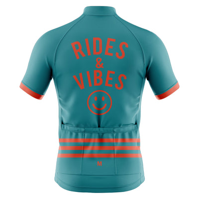 Men's Rides & Vibes Cycling Jersey - teal