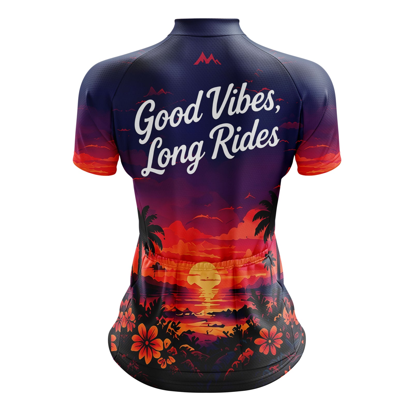 Jersey de ciclismo de gradiente rosado de mujeres