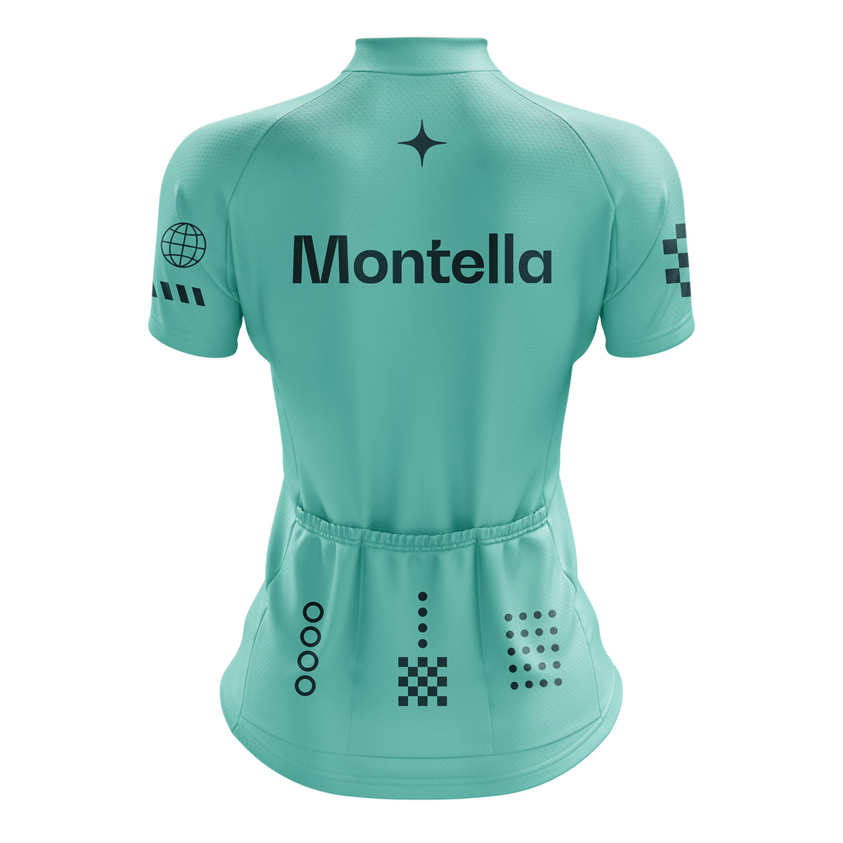 Jersey de ciclismo de gradiente rosado de mujeres