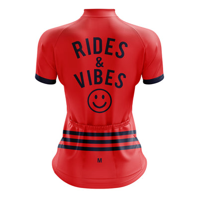 Women's Rides & Vibes Cycling Jersey - Red