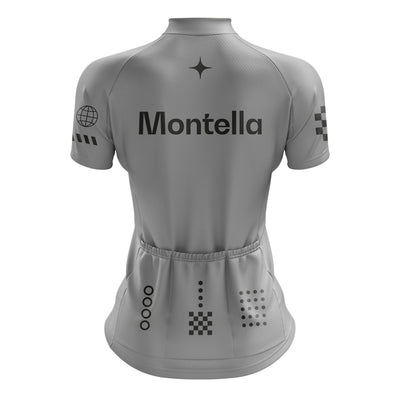 Jersey de ciclismo de gradiente rosado de mujeres