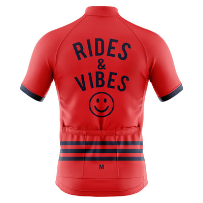 Men's Rides & Vibes Cycling Jersey - Red