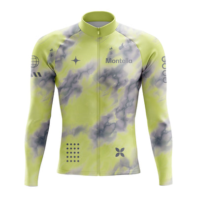 Men's Space Yellow Long Sleeve Cycling Jersey 26/21