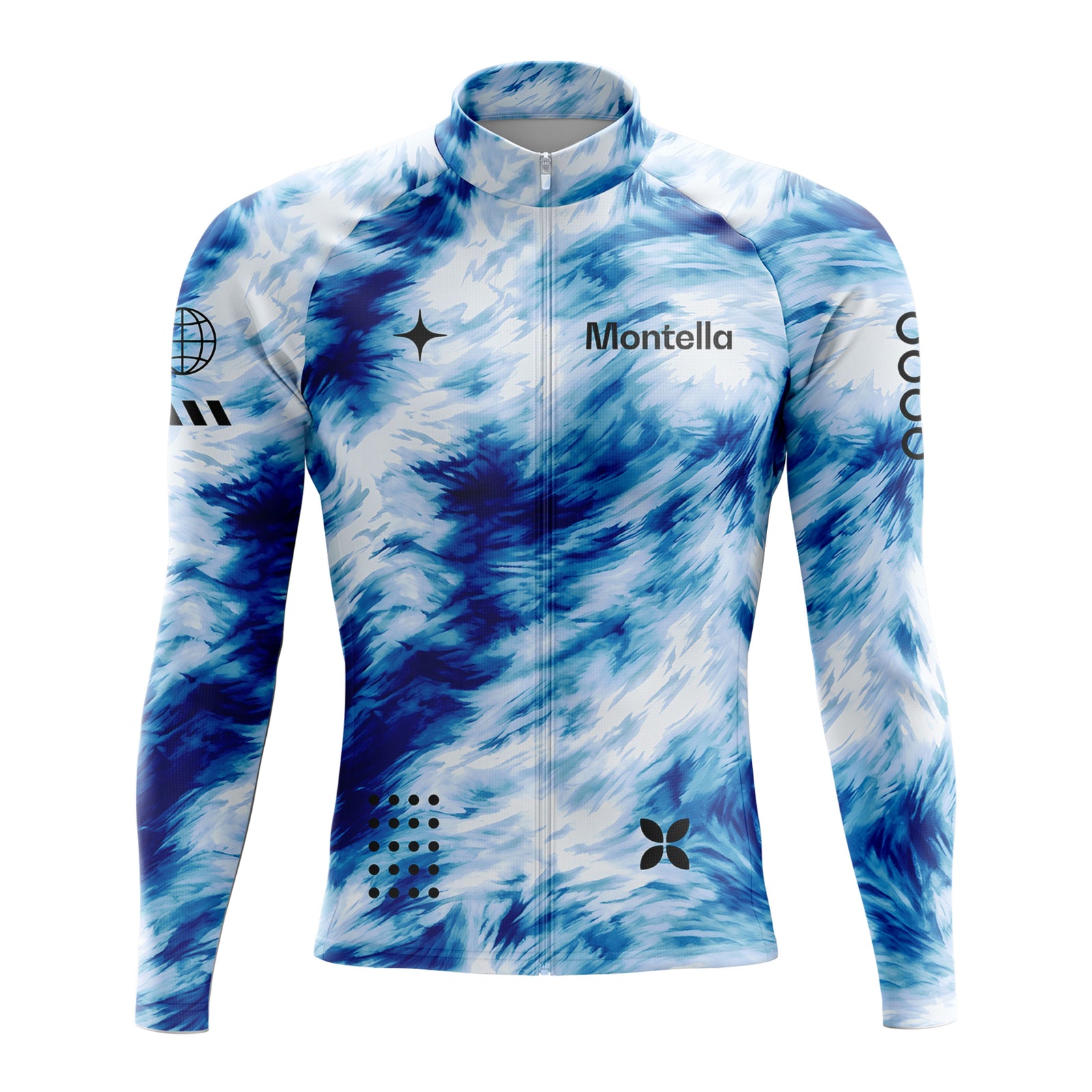 Men's Blue Long Sleeve Cycling Jersey 26/25