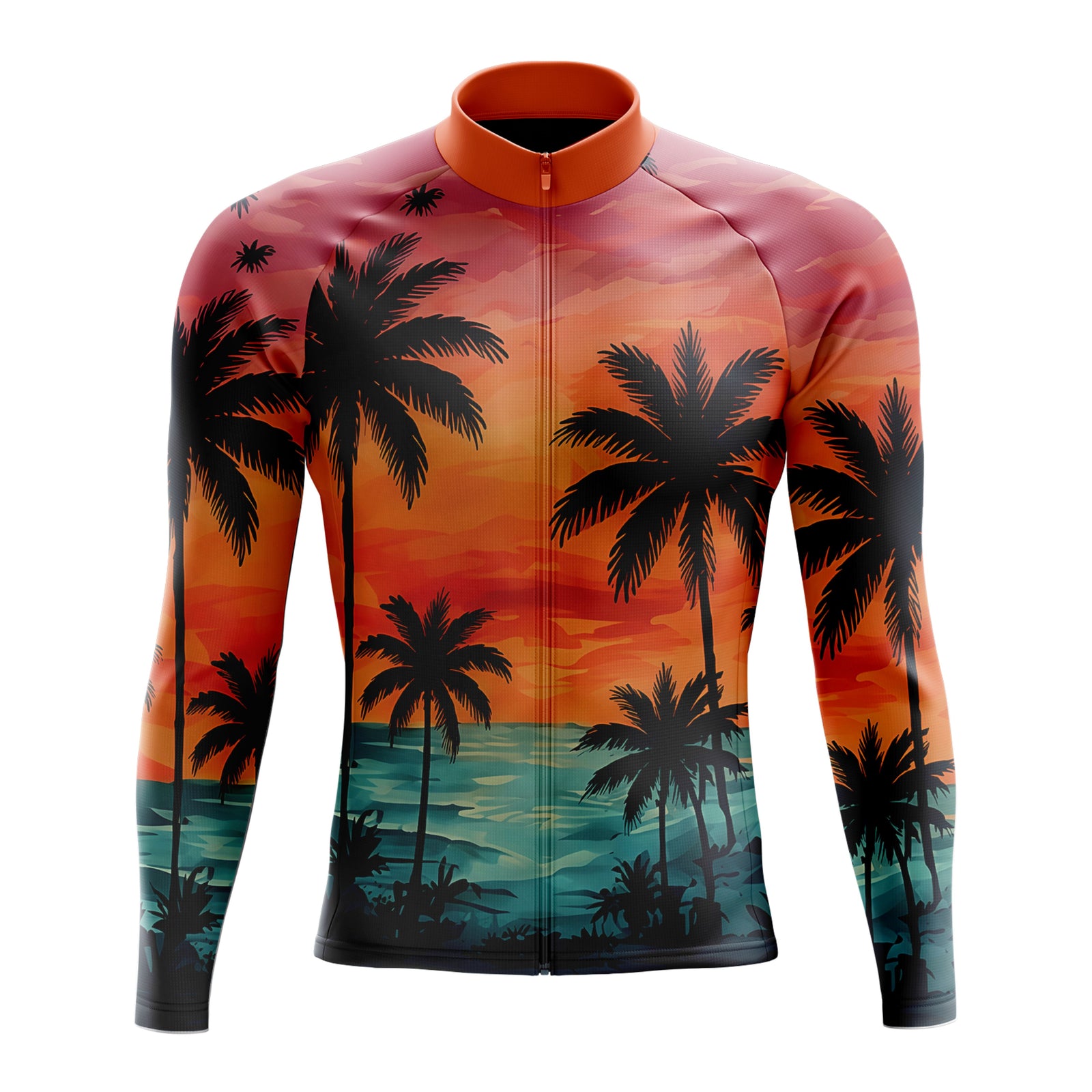 Men's Beach Long Sleeve Cycling Jersey