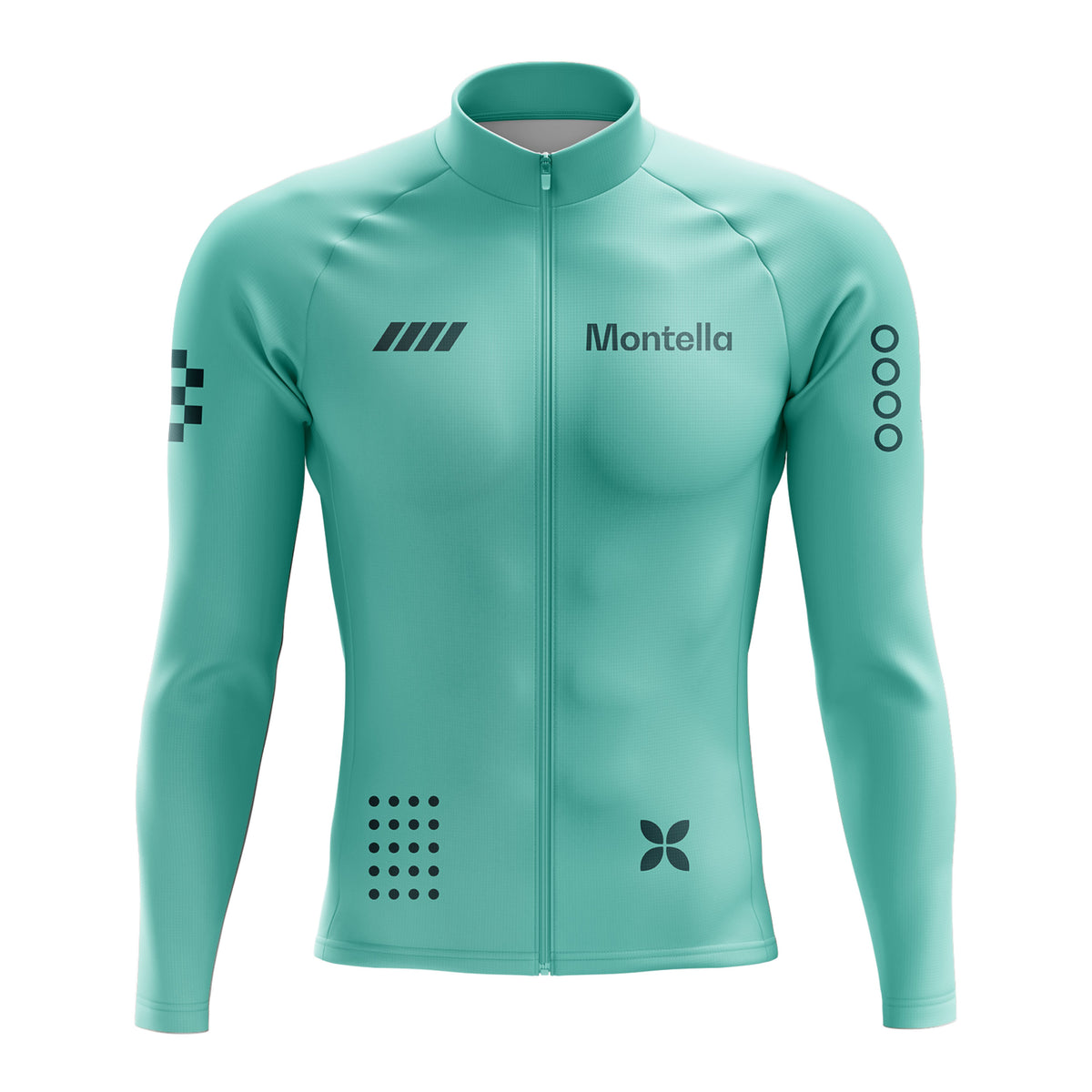 Jersey de ciclismo de manga de ángulo negro de los hombres