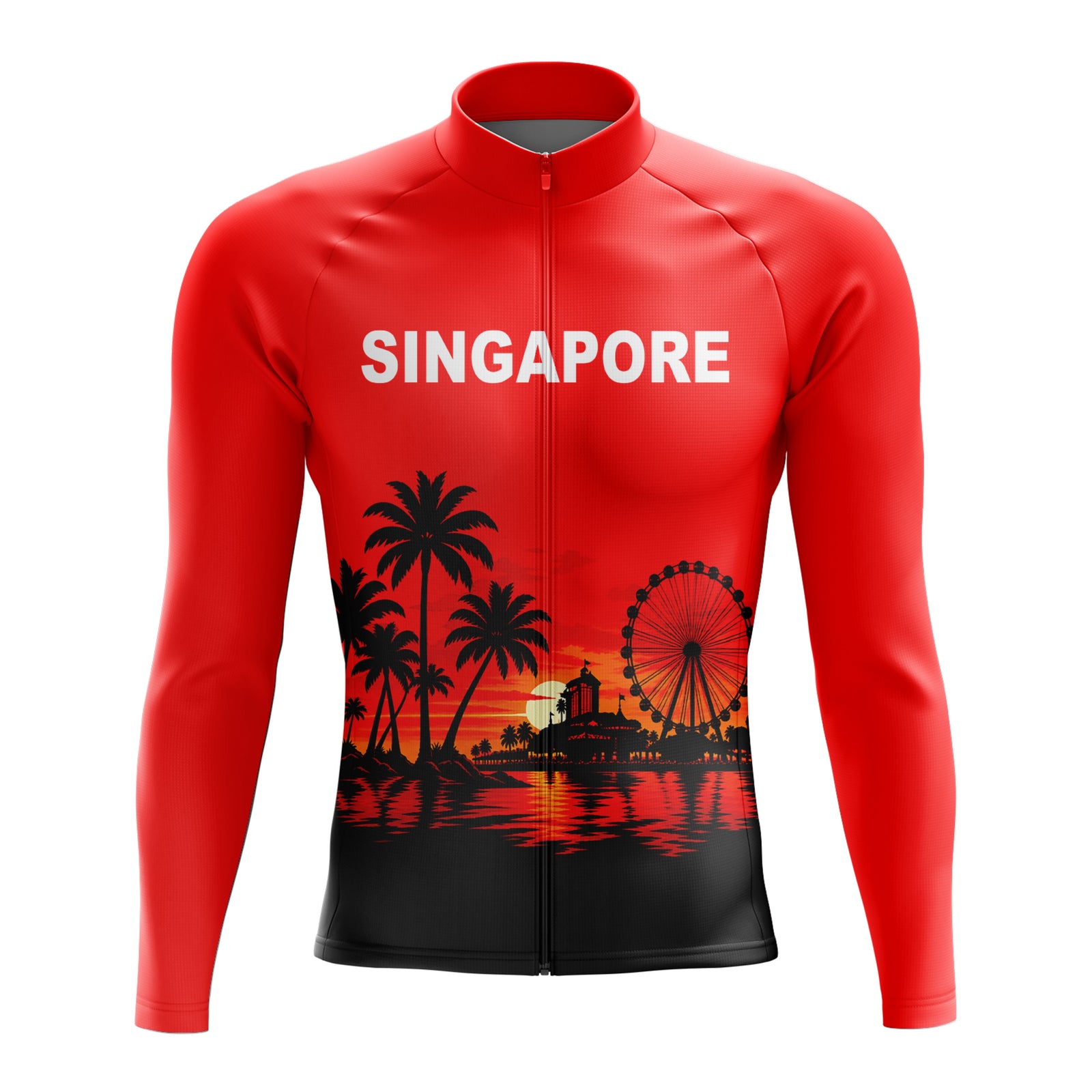 Jersey de ciclismo de manga de ángulo negro de los hombres