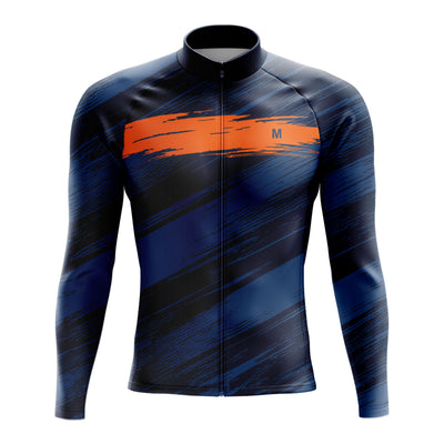 Men's Blue Long Sleeve Cycling Jersey 26/16