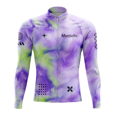 Jersey de ciclismo de manga de ángulo negro de los hombres