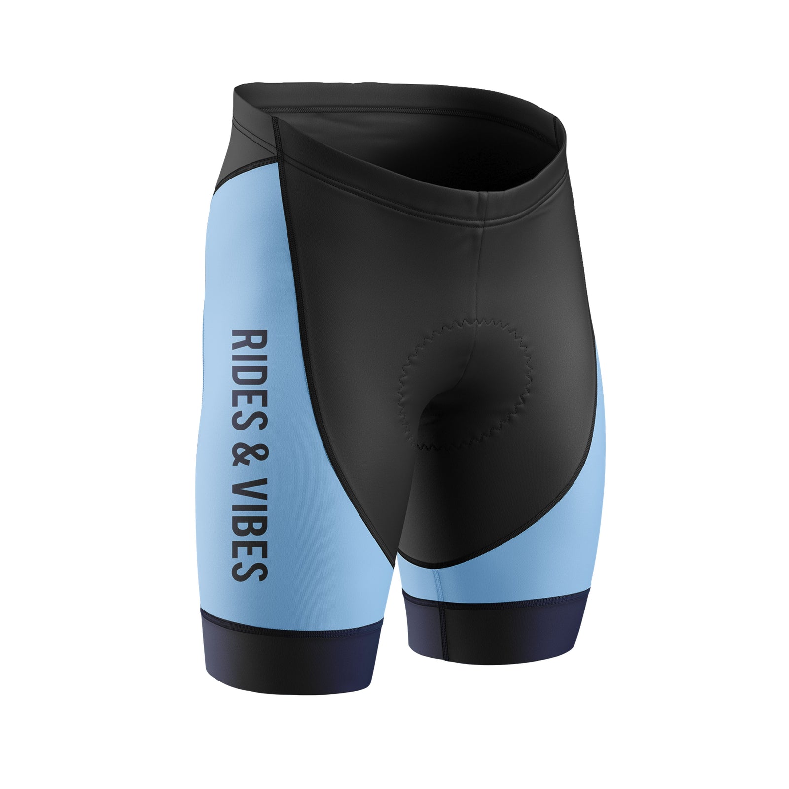 Women Rides & Vibes Cycling Shorts - Light Blue