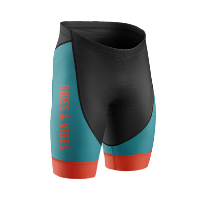 Women Rides & Vibes Cycling Shorts - Teal