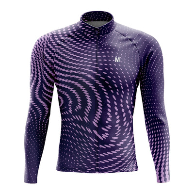 Jersey de ciclismo de manga de ángulo negro de los hombres