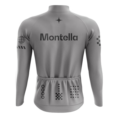 Men's Grey Long Sleeve Cycling Jersey
