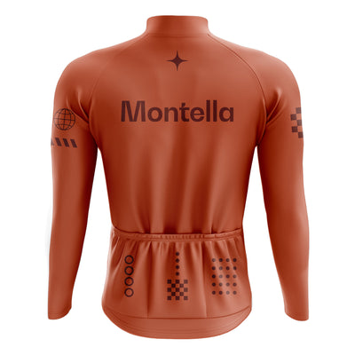 Men's Terracotta Long Sleeve Cycling Jersey