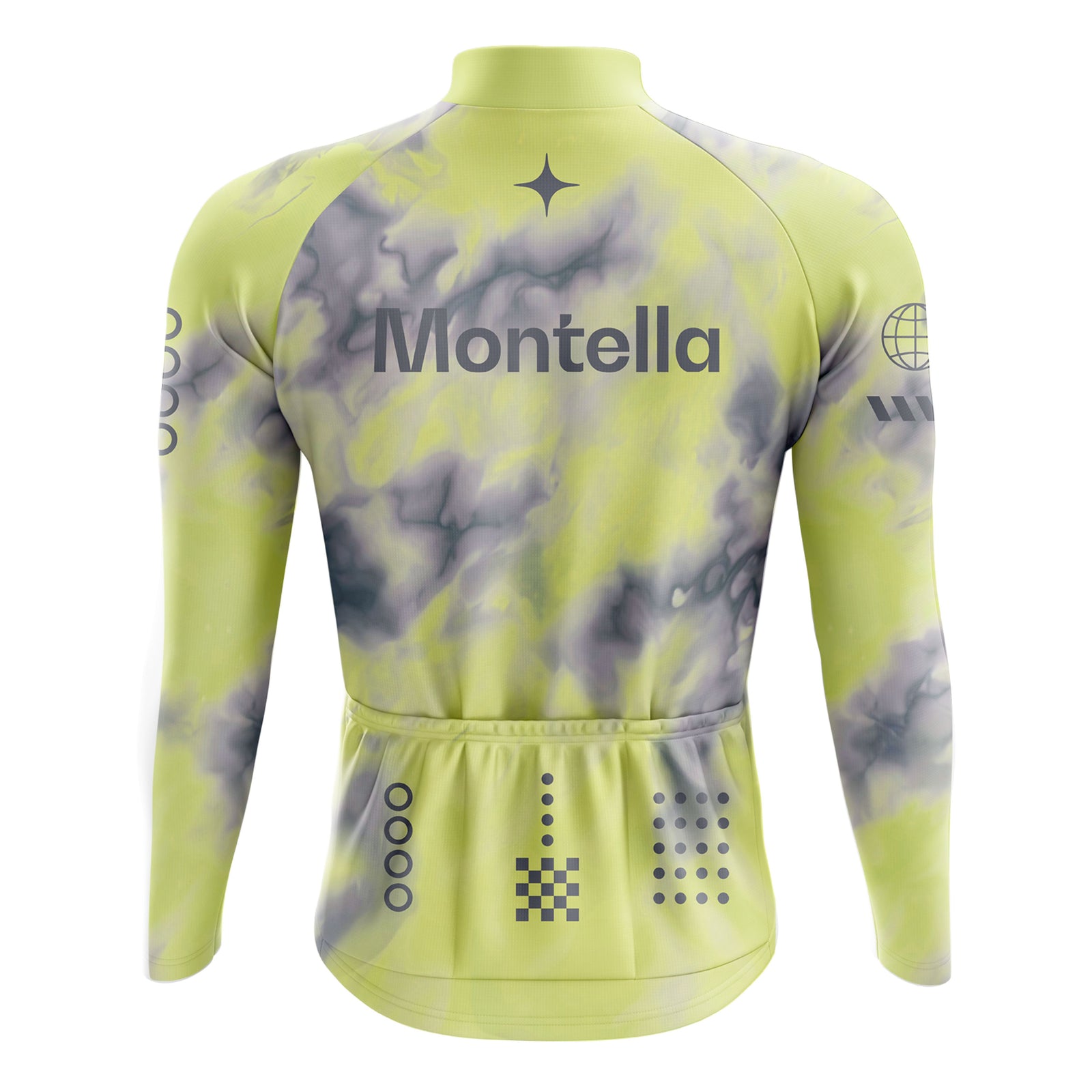 Men's Space Yellow Long Sleeve Cycling Jersey 26/21