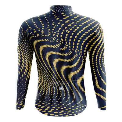 Jersey de ciclismo de manga de ángulo negro de los hombres