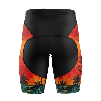 Mujeres pantalones cortos de ciclismo de gradiente rosa
