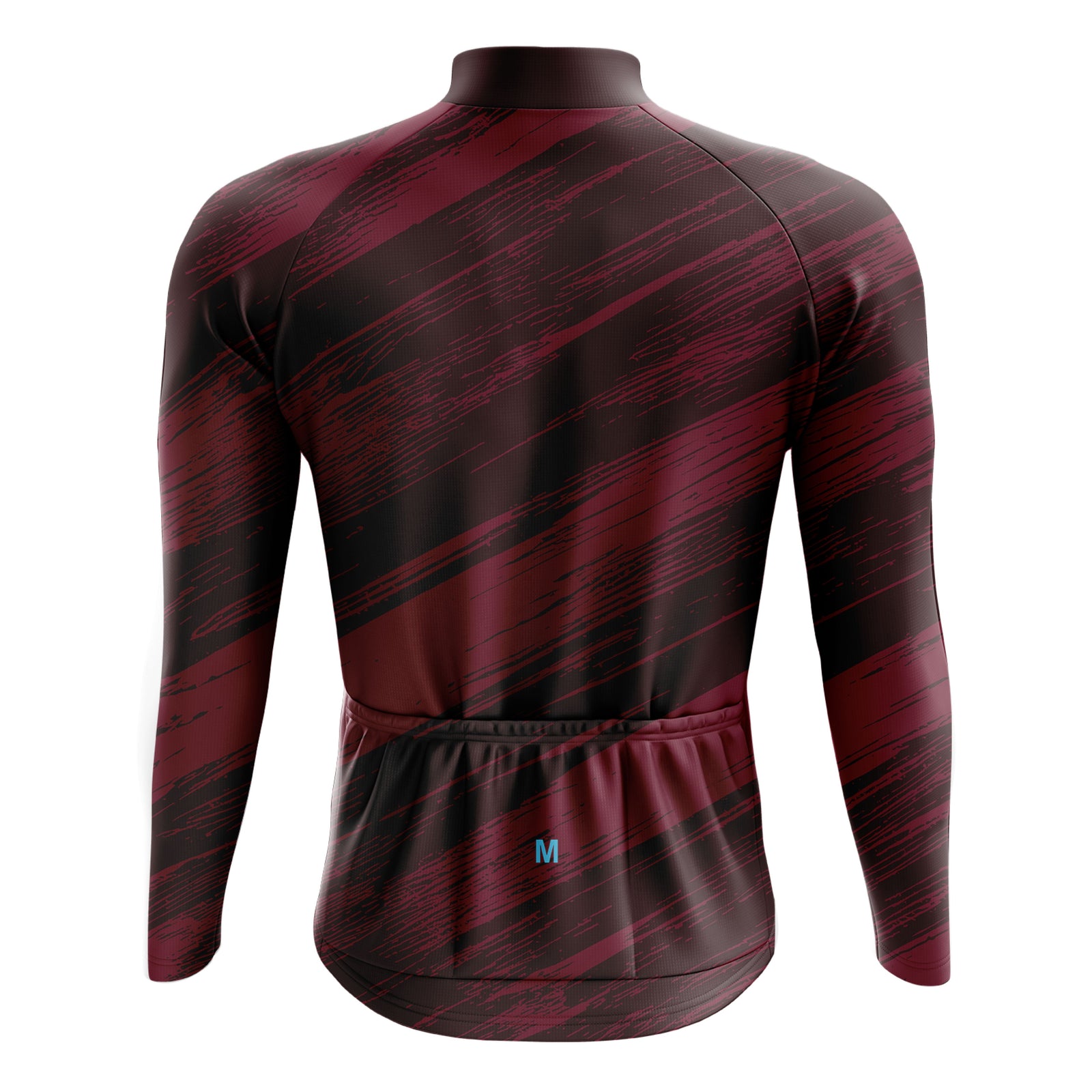 Jersey de ciclismo de manga de ángulo negro de los hombres
