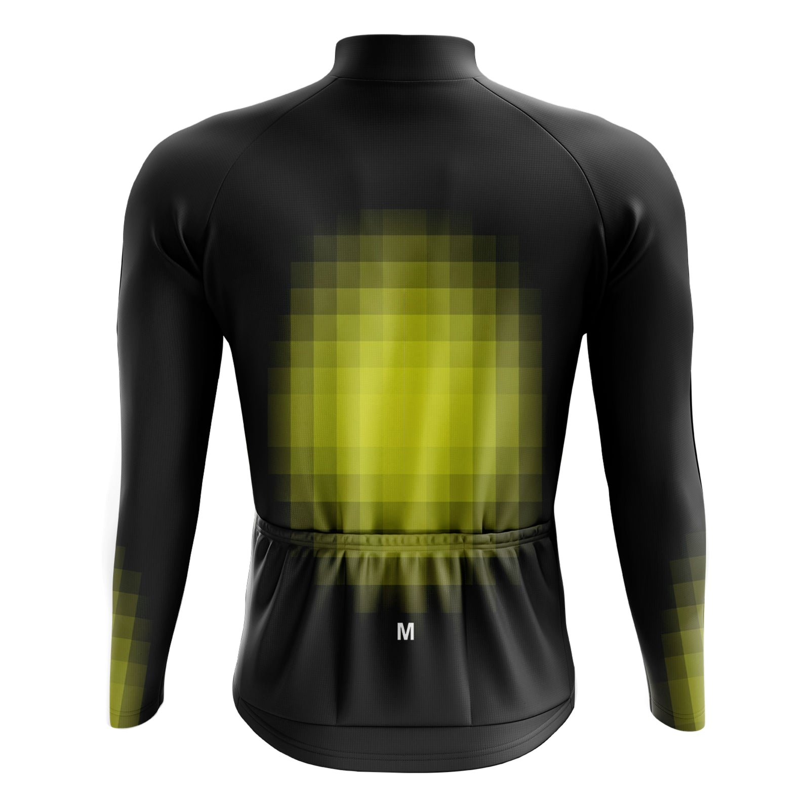 Jersey de ciclismo de manga de ángulo negro de los hombres