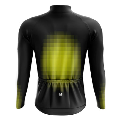Jersey de ciclismo de manga de ángulo negro de los hombres