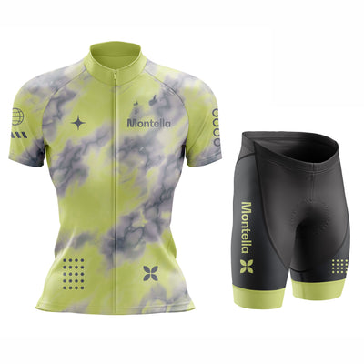 Women's Yellow Galaxy Cycling Jersey or Shorts