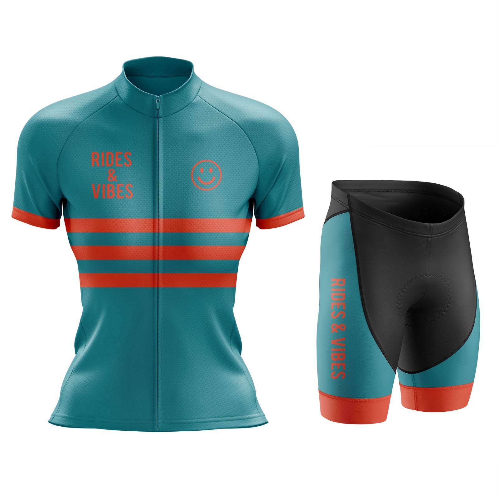 Women's Rides & Vibes Cycling Jersey or Shorts - Teal