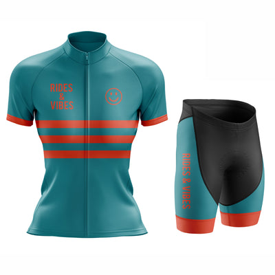 Women's Rides & Vibes Cycling Jersey or Shorts - Teal