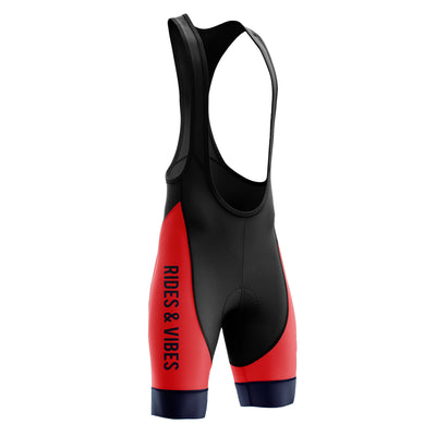 Men's Rides & Vibes Cycling Bib Shorts - Red