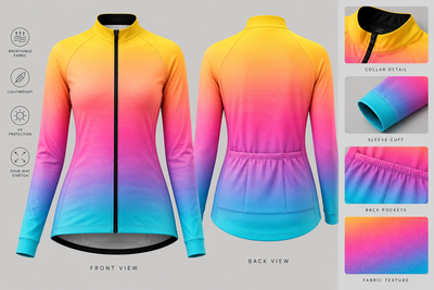 Custom Women Long Sleeve Cycling Jersey No175