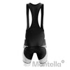 Men's White Black Cycling Bib Shorts