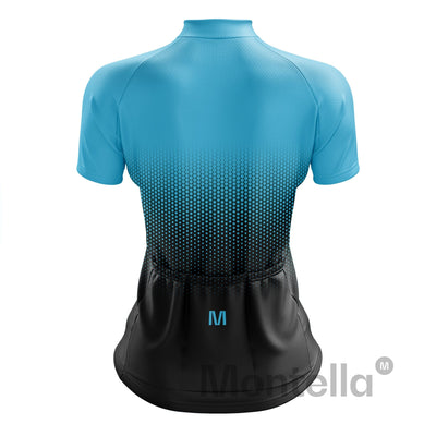 Women's Blue Gradient Cycling Jersey or Shorts