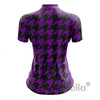 Women's Purple Houndstooth Cycling Jersey