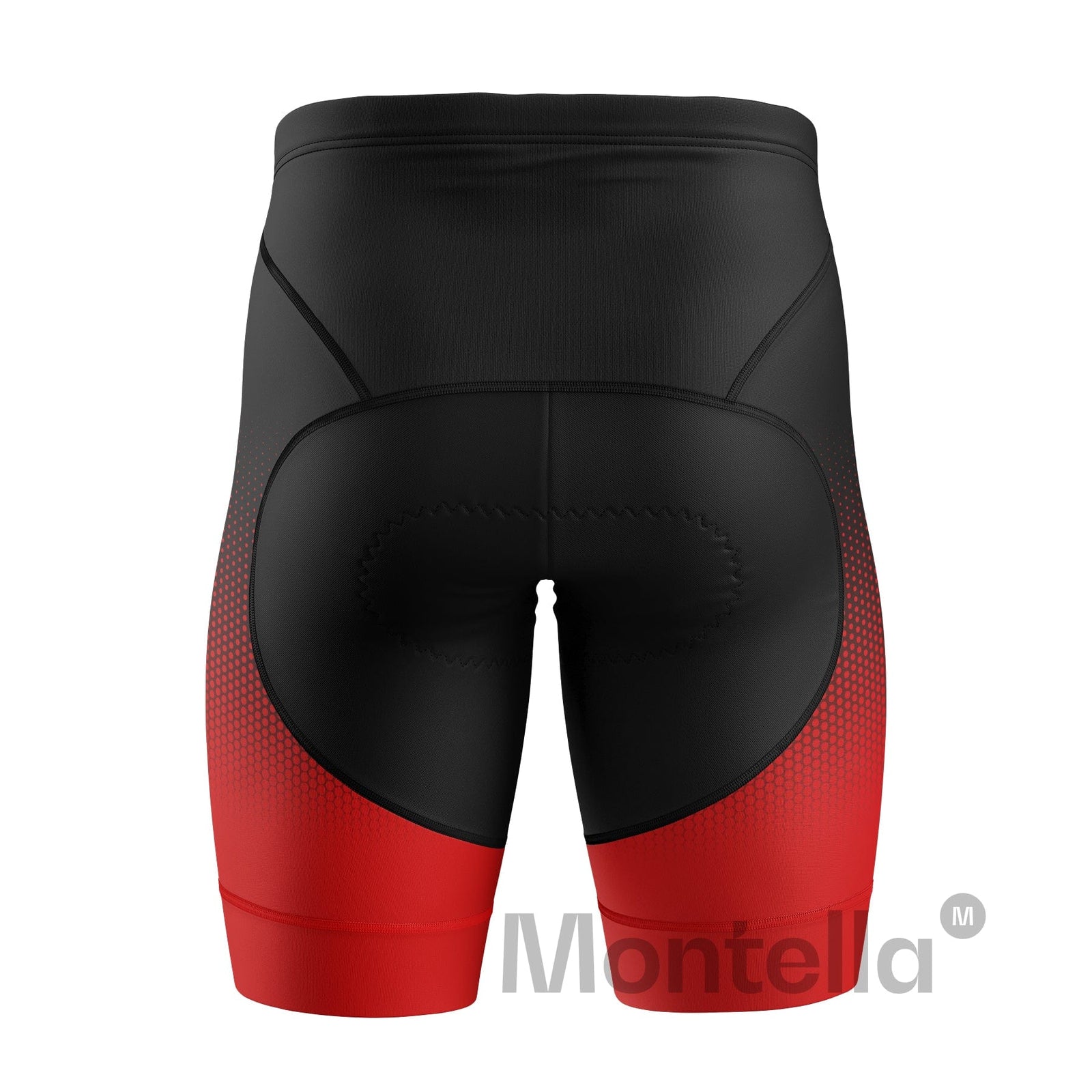 Men's Red Gradient Gel Padded Cycling Shorts