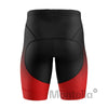 Men's Red Gradient Gel Padded Cycling Shorts