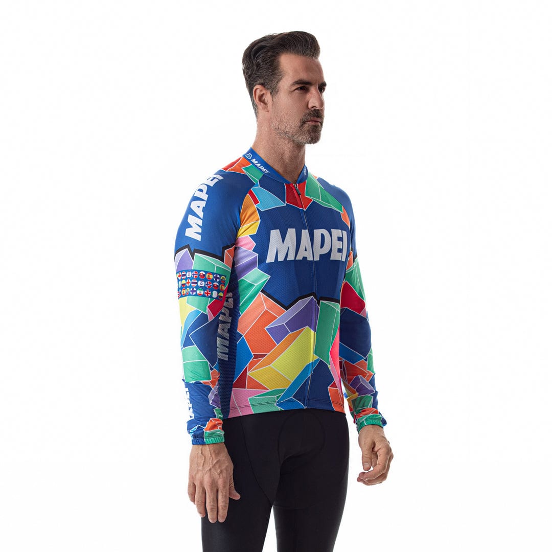 Men's Retro Mapei Long Sleeve Cycling Jersey
